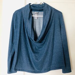 Champion blue grey cowl neck hoodie sweater